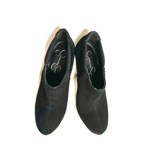 Jessica Simpson Black Suede High Heel Ankle Booties - Picture 5 of 6
